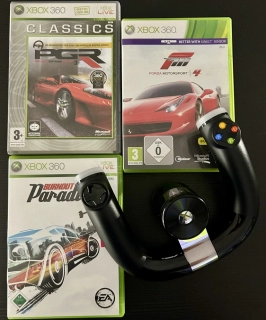 Volant speed wheel Microsoft Xbox 360 + 3 hry